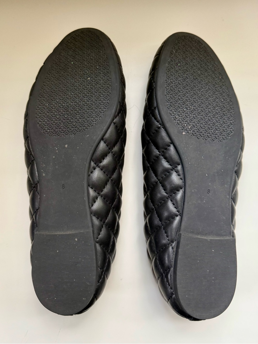 Tory Burch Black Quilted Leather Flats - Picture 2 of 4